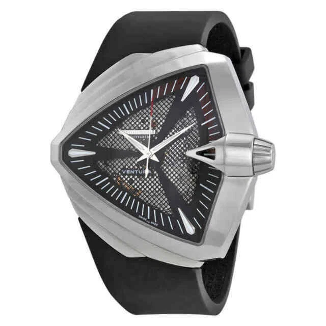 Hamilton Ventura Men's Black Watch with Rubber Band - H24655331