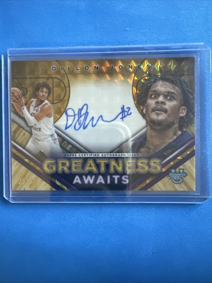 2023-24 Bowman University Best - Greatness Awaits Autographs Gold Geometric /50 - Image 1 of 3