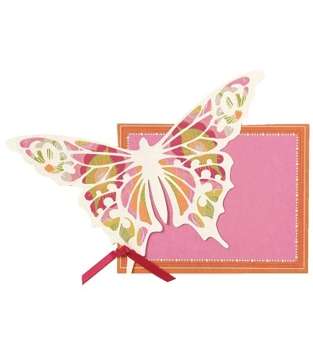 Convite personalizado Anna Griffin borboleta brilhante diecut 10ct -NOVO!! - Imagem 1 de 1