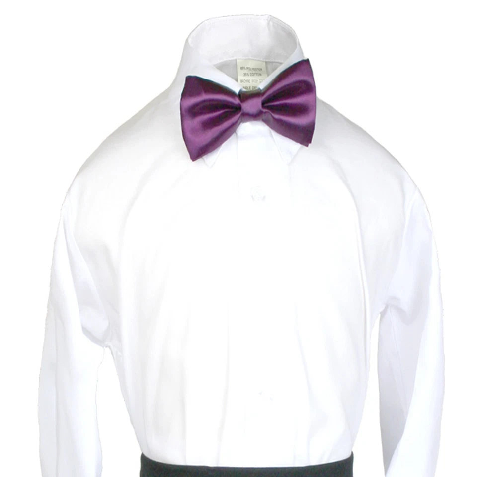 23色男孩经典正式婚礼燕尾服套装缎面领结从婴儿到青少年 — 第 1/1 张图片