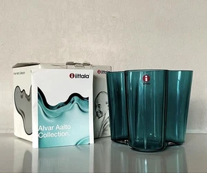 Iittala Alvar Aalto Vase Petrol Blue - Picture 1 of 4