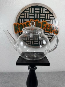 "Tetera antigua de vidrio transparente de 10""" - Imagen 1 de 9