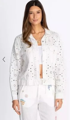 JOHNNY WAS ALANAH УКОРОЧЕННЫЙ куртка женщин маленький отверстие богемный - Изображение 1 из 4