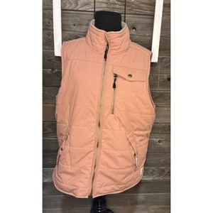 Carhartt mauve pink rose relaxed fit canvas sherpa lined vest women's size large - Picture 1 of 9
