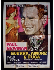 Manifesto Guerre Amore Et Fuga Paul Newman Sylva Koscina A424 - Afbeelding 1 van 1