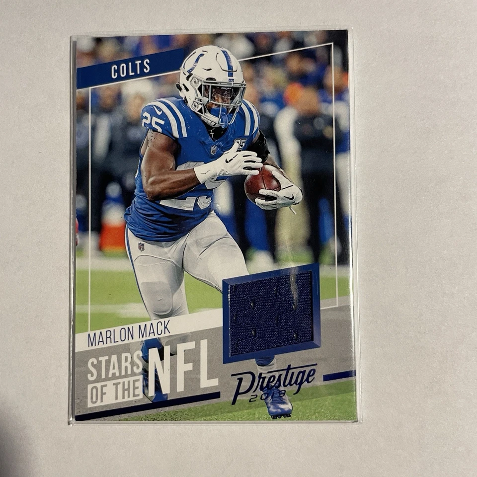 2019 Prestige Stars of the NFL Jerseys Xtra Points Blue Marlon Mack Jersey  - Image 1 of 1