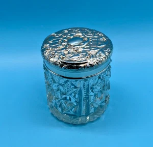 WUNDERSCHÖNES ANTIKES MASSIVES SILBER GLAS MIT DECKELSCHLIFF GEPUNZT BIRMINGHAM 1902 - Bild 1 von 11