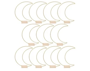 10 juegos de centros de mesa Exceart Decor aro floral de metal en forma de luna anillo dorado - Imagen 1 de 8