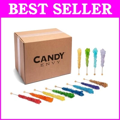 Palitos de azúcar de caramelo de roca surtidos nostálgicos - 144 delicias envueltas individualmente Foto 1 de 4