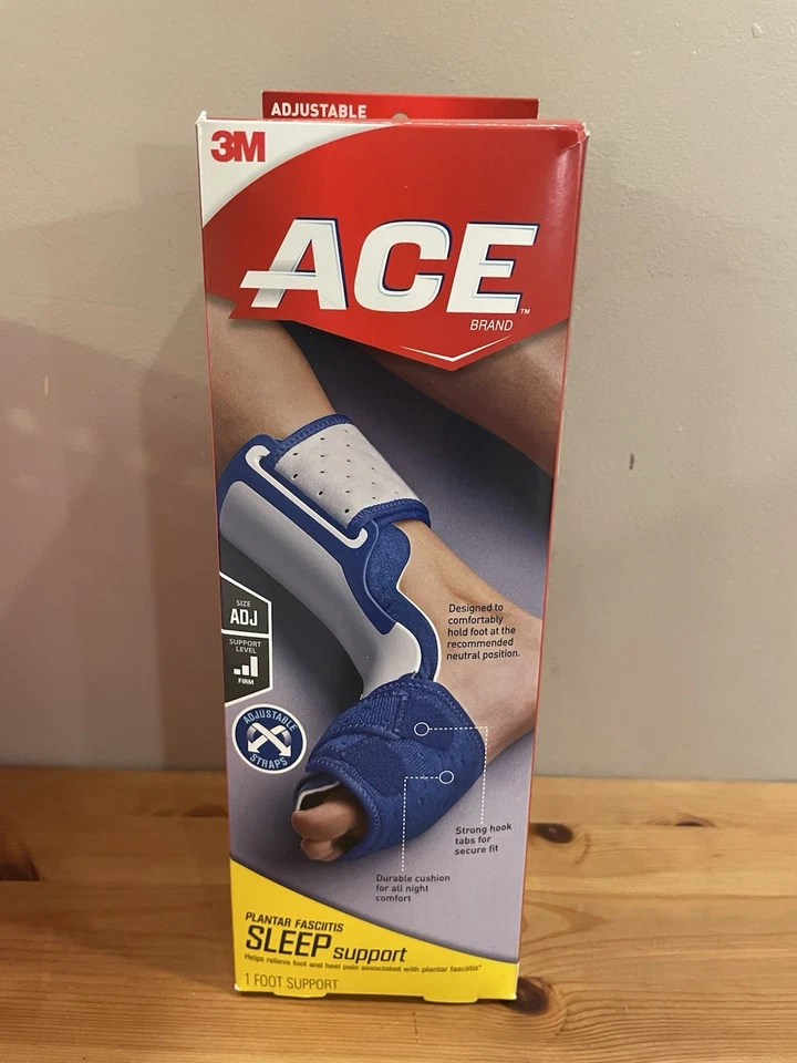 ACE Brand Plantar Fasciitis Sleep Splint Support Adjustable Firm Left Right - Image 1 of 4