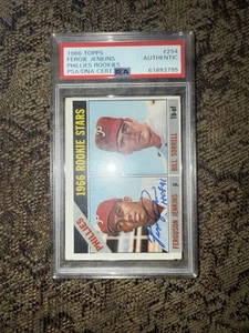 FERGIE JENKINS 1966 TOPPS AUTOGRAPH ROOKIE PSA GRADE HOF ‘91 - Picture 1 of 2