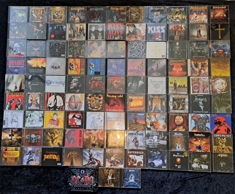 102 CD Metal Sammlung Slayer Metallica Megadeth Kiss Venom Iron Maiden ACDC Ozzy - Bild 1 von 1