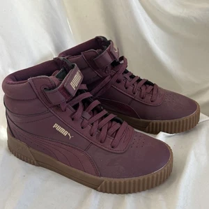 Puma Women's High Top Sneaker Shoes Size 8.5 Purple Plum Gold - Picture 1 of 6