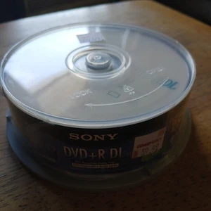 Sony DVD+R DL Double Layer 8.5GB 25-Pack Blank DVD Discs NEW - Picture 1 of 5