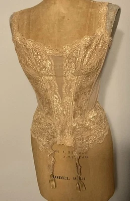 Корсет-бюстье Victorias Secret желтовато-коричневый с подвязочными ремнями размер 38 - Изображение 1 из 4