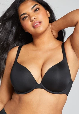 Sujetador Cacique Lane Bryant Smooth Boost talla 40DD negro Foto 1 de 4