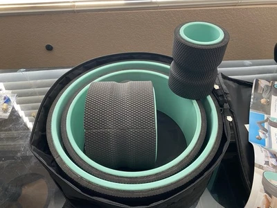 Juego de estirador muscular con rodillo trasero Chirp verde menta/negro, paquete de 4 Foto 1 de 4