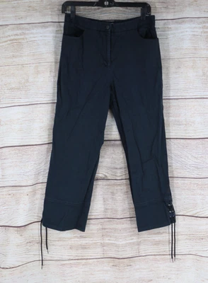 Pantalones cortos de tiro alto negros vintage Real Clothes para mujer talla 10 Foto 1 de 4
