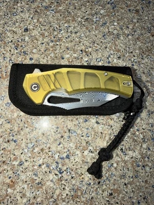 Navaja de Bolsillo Civi BullTusk Liner Lock C23017-DS1 Pulida Ultem Acero Damasco Foto 1 de 3