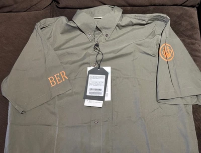 Beretta Buzzi Shooting Shirt -Green-Short Sleeve Mens LARGE - Image 1 of 4