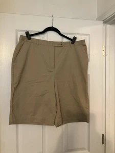 Lands End High Rise 18w Tan Chino Style Women Short - Picture 1 of 7