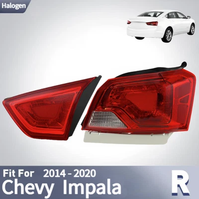 Juego de luces traseras halógenas para Chevy Impala 2014-2020 interior exterior con bombilla lado derecho Foto 1 de 4