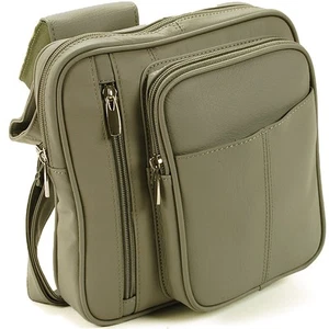 Leather Cross Body Bag Organizer Clutch Travel Purse Messenger Backpack Style - Picture 1 of 9