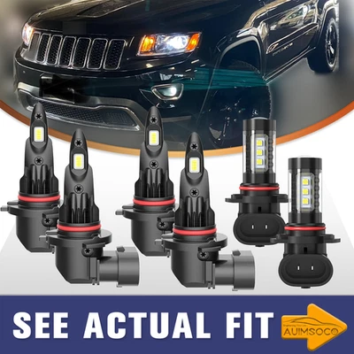 Combo de faros LED + bombillas antiniebla para GMC Sierra 1500 HD Classic 2007 6 piezas Foto 1 de 4