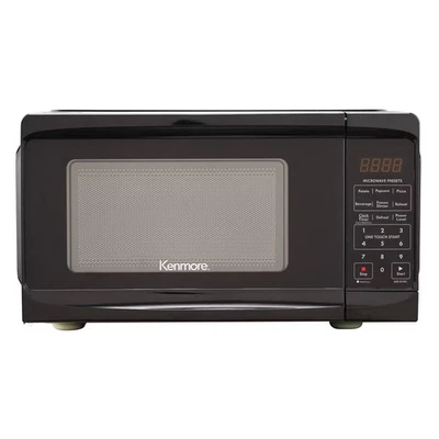 Kenmore 0.7 cubic-ft Microwave Compact LED Display Black 700W 10 Power Levels - Image 1 of 4