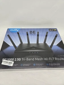 Cudy BE11000 2.5G Tri-Band Mesh Wifi 7 Router- New - Photo 1/6