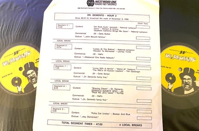 11/3/86  #86-45 DR DEMENTO EARLY 70's & STAR TREK: JIM SAMUELS, NATIONAL LAMPOON - Image 1 of 2