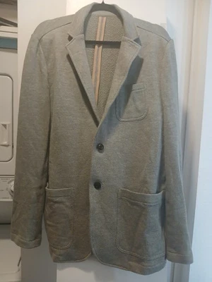 Faherty Inlet Knit Blazer Men's L Gray Patch Pocket 2 Btn Unstructured - Image 1 of 4
