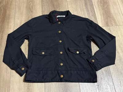 NUEVA XCVI Chaqueta Utilitaria Usable Talla Pequeña Negra Cierre a Presión Foto 1 de 4