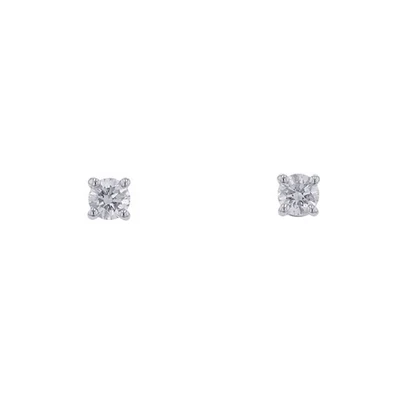 TIFFANY&Co. Solitaire Diamond Stud Earrings Pt950 - Image 1 of 4