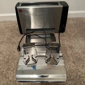 Ronco Ready Grill Indoor Stainless Steel Giant For Parts Powers On Missing Pc E3 - Picture 1 of 22