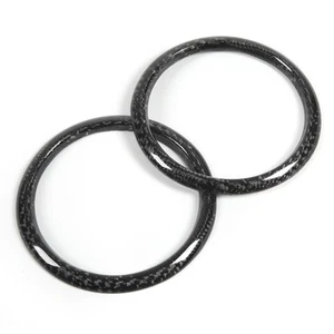 [2pcs Car AC Outlet Ring Carbon Fiber Air Conditioning Vent Trim For - Picture 1 of 12