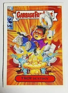 GARBAGE PAIL KIDS TROY DESTROY STICKER CARD 38B WITH PUZZLE PIECE ON BACK GPK-5 - Picture 1 of 3