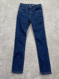 Gap Kids Stretch Slim Fit Skinny Denim Jeans Mid Rise Size 12 Dark Blue - Picture 1 of 9