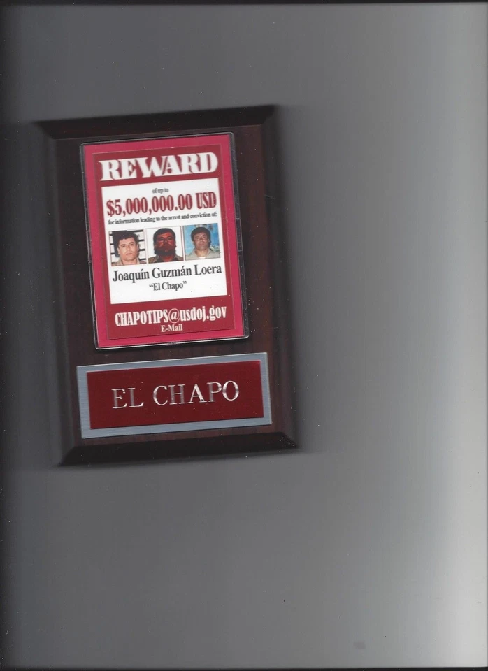 PÓSTER BUSCADO EL CHAPO PLACA MÉXICO CÁRTEL DE LA DROGA CRIMEN ORGANIZADO GUZMÁN Foto 1 de 1