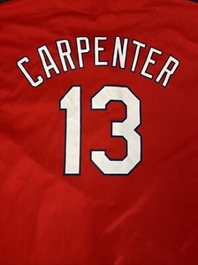 Vintage St Louis Cardinals  Jersey #13 Matt Carpenter Red Button Up I1 - Picture 1 of 7