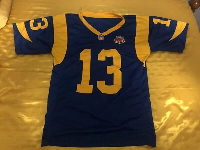 Camiseta personalizada Kurt Warner Rams com remendo do Super Bowl NFL St Louis Los Angeles - Imagem 1 de 4
