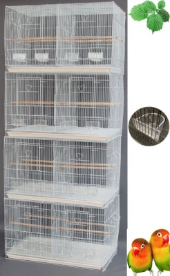 MCAGE Lot of 4 Large 30" Breeding Aviaries Canaries Budgies Bird Cages Center Divider