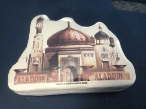 NOS Vintage 90s Sealed New ALADDIN Hotel Casino Las Vegas Compressed T Shirt - Picture 1 of 4