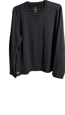 Free Country. Hombre XXL Gris Negro Mármol Largo Slvs Pullon Sudadera. M99 Foto 1 de 4