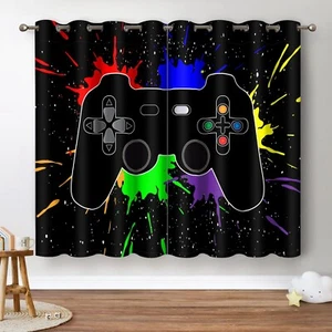 Jekeno Game Controller Blackout Curtains for Kids Boys Teens Bedroom Colorful... - Picture 1 of 7