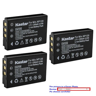 Kastar Q120 电池组替换件适用于美能达 MN35Z 2000mp 全高清桥式相机 — 第 1/3 张图片