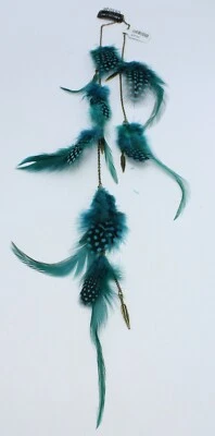 New Hippie Genuine Feather Hair Extension Hair Clip by Free People #H0005BL - Image 1 of 3