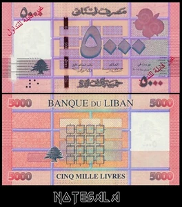 Lebanon 5000 5,000 Livres 2014 Pick-91bs SPECIMEN NEW-UNC - Picture 1 of 1