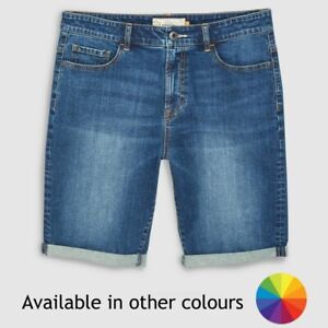 Mens Next STRAIGHT Denim Shorts Waists 28 - 42 EXPRESS DELIVERY OPTION