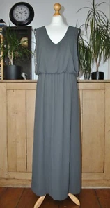 NEXT Petites Grey Beaded Sleeveless Evening Special Occasion Long Dress Size 16 - Picture 1 of 12